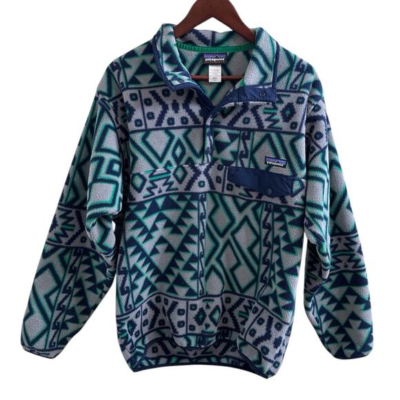 Patagonia Aztec Synchilla Snap-T Fleece Pullover Mens S Vtg Montana Siete Jacket